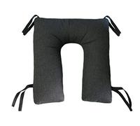 CUSCINO A FERRO DI CAVALLO -Nero- Supporto Ortopedico Antidecubito in Fibra Cava Siliconata per Prostata, Emorroidi, Antiprostata, Coccige, Ideale per Sedia a Rotelle, Sedia da Ufficio, Sedile Auto