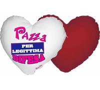 cuscino a forma cuore scritta simpatica pazza per legittima difesa regalo