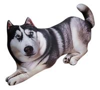 Cuscino a forma di cane 3D, cuscino Husky, animale di peluche for cuccioli | Peluche con stampa realistica for l'arredamento della camera da letto(90cm/35in)