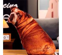 Cuscino a forma di cane, Simulazione 3D Cuscino per cani realistico 20 pollici, Bulldog inglese povero Simpatico animale di peluche per divano letto Decorazioni per la casa Compleanno, Decoraciones a