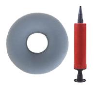 Cuscino a forma di ciambella, cuscino gonfiabile portatile per emorroidi, coccige, sollievo dal dolore - pompa d'aria inclusa (grigio)