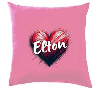 Cuscino A Forma Di Cuore Elton - John Rocket Man Festival Gig Tour