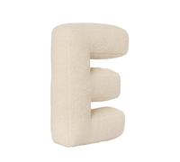 Cuscino a forma di lettere in peluche con alfabeto inglese dalla A alla Z, per divano, camera da letto, soggiorno (E, 40 x 35 x 10 cm)