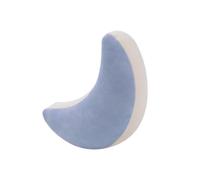 Cuscino a Forma di Mezzaluna Adorabile, Morbido, Celeste, per Schienale | Peluche Decorativo e Confortevole, in Morbido Tessuto Corto Imbottitura in Cotone Pp, per Auto e Feste