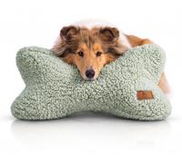 Cuscino a forma di osso Knuffelwuff Koda, in tessuto teddy Khaki (19,95 € per 1 )