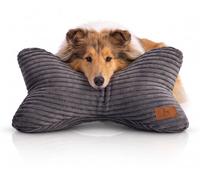 Cuscino a forma di osso Knuffelwuff Weston, in velluto a coste Grigio (17,95 € per 1 )