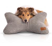 Cuscino a forma di osso Knuffelwuff Weston, in velluto a coste Grigio chiaro (17,95 € per 1 )