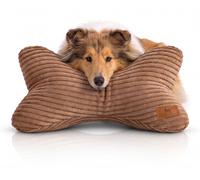 Cuscino a forma di osso Knuffelwuff Weston, in velluto a coste Marrone (17,95 € per 1 )