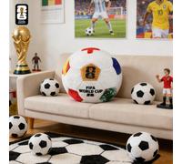 Cuscino a Forma di Pallone da Calcio FIFA World Cup 2026, Cuscino Stile Calcio, Design Trofeo 11.8 Pollici per Camera da Letto e Soggiorno