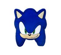 Cuscino a Forma di Sonic the Hedgehog con Licenza Ufficiale Character World | Cuscino Blu a Forma di Sonic | Perfetto per la Decorazione della Camera da Letto o del Soggiorno, 35 x 35 cm
