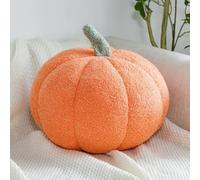 Cuscino a forma di zucca, Pumpkin Plush Floor Cushion, decorazione per la camera da letto, Halloween, decorazione per la casa, giocattoli ripieni, arancione, 20 cm