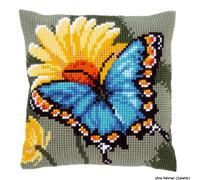 Cuscino a punto croce Vervaco "Butterfly", motivo di ricamo disegnato