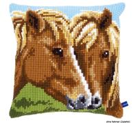 Cuscino a punto croce Vervaco "Cavallo", ricamo disegnato