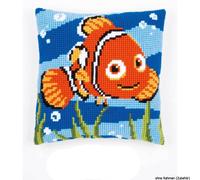 Cuscino a punto croce Vervaco "Nemo", motivo di ricamo disegnato