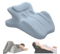 Cuscino A Punto Dolce, Cuscino Del Nido D'amore Per Coppie, Posizione Perfetta Dell'angolo A 27 °, Di Schiuma Memoria Ergonomica Per Traversine Della Schiena Spinale, Migliorare Il Comfort Blue gray