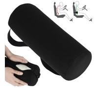 Cuscino a rullo lombare per parte bassa della schiena, cuscino di supporto lombare in memory foam con fodera rimovibile e lavabile, cuscino ergonomico per il collo con cinghia elastica lunghezza