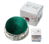 Cuscino a spilli vintage a mezza palla - Cuscino da cucire anticaduta con trapuntatura di aghi di perle | Accessorio per la Retro, ideale per organizzare spilli e aghi mentre ne porta, Se référer au