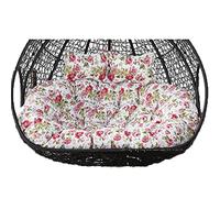 Cuscino a uovo Dondolo Doppio Sospeso, Cuscino Morbido e Profondo, Cuscino for Dondolo a 2 Posti da Esterno con Lacci, Completamente Riempitivo, Non Collassa(E)