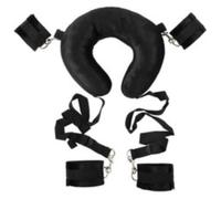 Cuscino ad arco in peluche con manette e manette per piedi, altalena, ausilio per esercizi di pilates (nero)