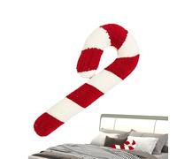 Cuscino alla menta piperita, cuscini natalizi - Cuscini per sedie natalizie Cuscino da tiro Candycane | a forma di caramella, peluche con decorazioni natalizie rosse e bianche per bambini adul