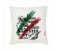 Cuscino Alpino Festa Alpini Commilitoni - 40 X 40 cm - Imbottitura con Cerniera - Design Decorativo - Utilizzo Decorativo - Collezione Alpina - regalo alpino