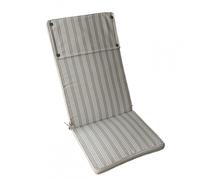 Cuscino alto a righe tortora in poliestere sfoderabile 45x150 cm
