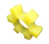Cuscino ammortizzatore in gomma 2 pezzi di smorzatore gomma for giunto a ragno tipo T giallo, spessore 27 mm/30 mm/28 mm, cuscinetto accoppiamento elastico esagonale in poliuretano(180x90x29mm)