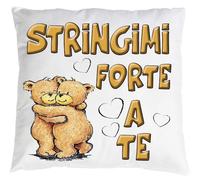 CUSCINO AMORE E AMICIZIA STRINGIMI A TE REGALO NATALE COMPLEANNO REGALO CUSCINO