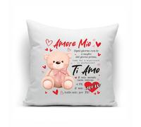 Cuscino Amore Mio Ti amo il mio mondo ruota intorno a te il mio cuore batte solo