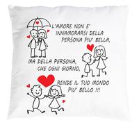 CUSCINO AMORE REGALO PER IL TUO AMORE TI AMO FIDANZATI COMPLEANNO NATALE CUSCINO
