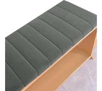 Cuscino antiscivolo impermeabile per panchine da pranzo e sedie lunghe, anti-graffio, grigio scuro, 140 x 55 x 4 cm, perfetto per la decorazione della casa