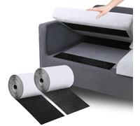 Cuscino antiscivolo, nastro arrotolato con gancio ad anello con adesivo per ridurre efficacemente lo scivolamento dei cuscini del divano (10 cm x 3 m, nero)