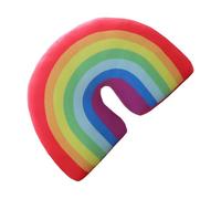 Cuscino arcobaleno - 35 cm x 22 cm portatile morbido cuscino arcobaleno, decorazione per il collo, cuscino ad angolo per adulti, letto, sedia, sedile auto, divano, posto di lavoro