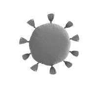 Cuscino Arredo Decorativo Imbottito Velluto Tinta Unita Rotondo Sunshine