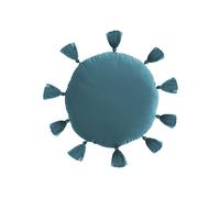 Cuscino Arredo Decorativo Imbottito Velluto Tinta Unita Rotondo Sunshine