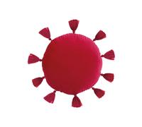 Cuscino Arredo Decorativo Imbottito Velluto Tinta Unita Rotondo Sunshine