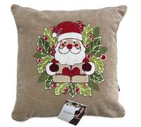 Cuscino Arredo Vingi In Ciniglia Babbo Natale Decorazione Natalizia 45x45 Cm