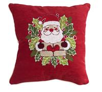 Cuscino Arredo Vingi In Ciniglia Babbo Natale Decorazione Natalizia 45x45 Cm