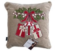 Cuscino Arredo Vingi In Ciniglia Pacco Regalo Decorazione Natalizia 45x45 Cm