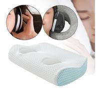 Cuscino auricolare con fori in memory foam ergonomico per chi dorme di lato