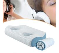 Cuscino auricolare con fori traspirante con federa ergonomico per chi dorme