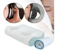 Cuscino auricolare con fori traspirante con federa ergonomico per chi dorme