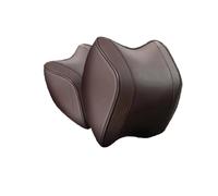 Cuscino Auto Collo Pillow Car Memory Cotton Neck Pillow Four Seasons Universal Support Breathable Relieve Pressure Leather Headrest Automotive Parts(Deep brown)