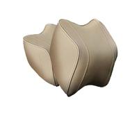 Cuscino Auto Collo Pillow Car Memory Cotton Neck Pillow Four Seasons Universal Support Breathable Relieve Pressure Leather Headrest Automotive Parts(White)