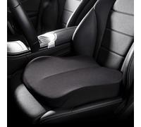 Cuscino Auto Guidatore Rialzo Ergonomico per Fiat Panda Punto Ulysse Brava Barchetta, Cuscino per Seggiolino Auto in Memory Foam Design a Cuneo per Guida e Uso in Ufficio,A Black