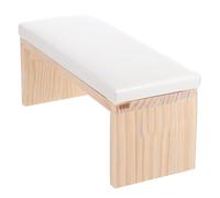 Cuscino Bianco Supporto per Manicure Naturale, in Legno per Braccio | Stile Giapponese Semplice e Bello, per Salone Unghie, Superficie Traspirante, Spazio Sul Tavolo