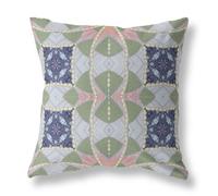 Cuscino Boho In S Wilda Verde Rosa Con Cerchio Cosmico Da 18"