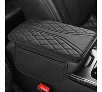Cuscino Bracciolo Auto per Audi A1 Hatchback / A1 Sportback / A1 Sport / A1 Quattro / A1 e-Tron / S1, Antiscivolo Protezione Console Centrale con 2 Tasca Portaoggetti Accessori,A Black