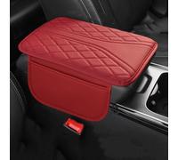 Cuscino Bracciolo Auto per Audi A1 Hatchback / A1 Sportback / A1 Sport / A1 Quattro / A1 e-Tron / S1, Antiscivolo Protezione Console Centrale con 2 Tasca Portaoggetti Accessori,D Red