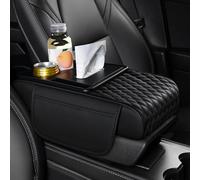 Cuscino Bracciolo Auto per Ford Maverick 2022-2025, Protezione Console Centrale Multifunzionale, con Portabicchieri, Scatola Fazzoletti, Accessories,Black